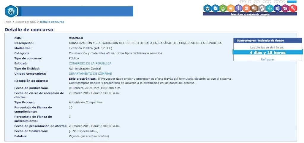 El Congreso busca reparar la Casa Larrazábal.