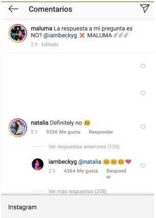 Respuesta de novia de Maluma