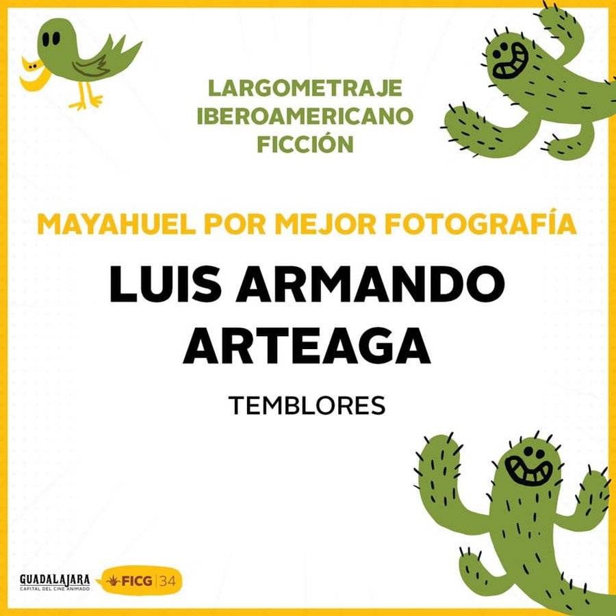 Premio Mayahuel para Luis Armando Arteaga