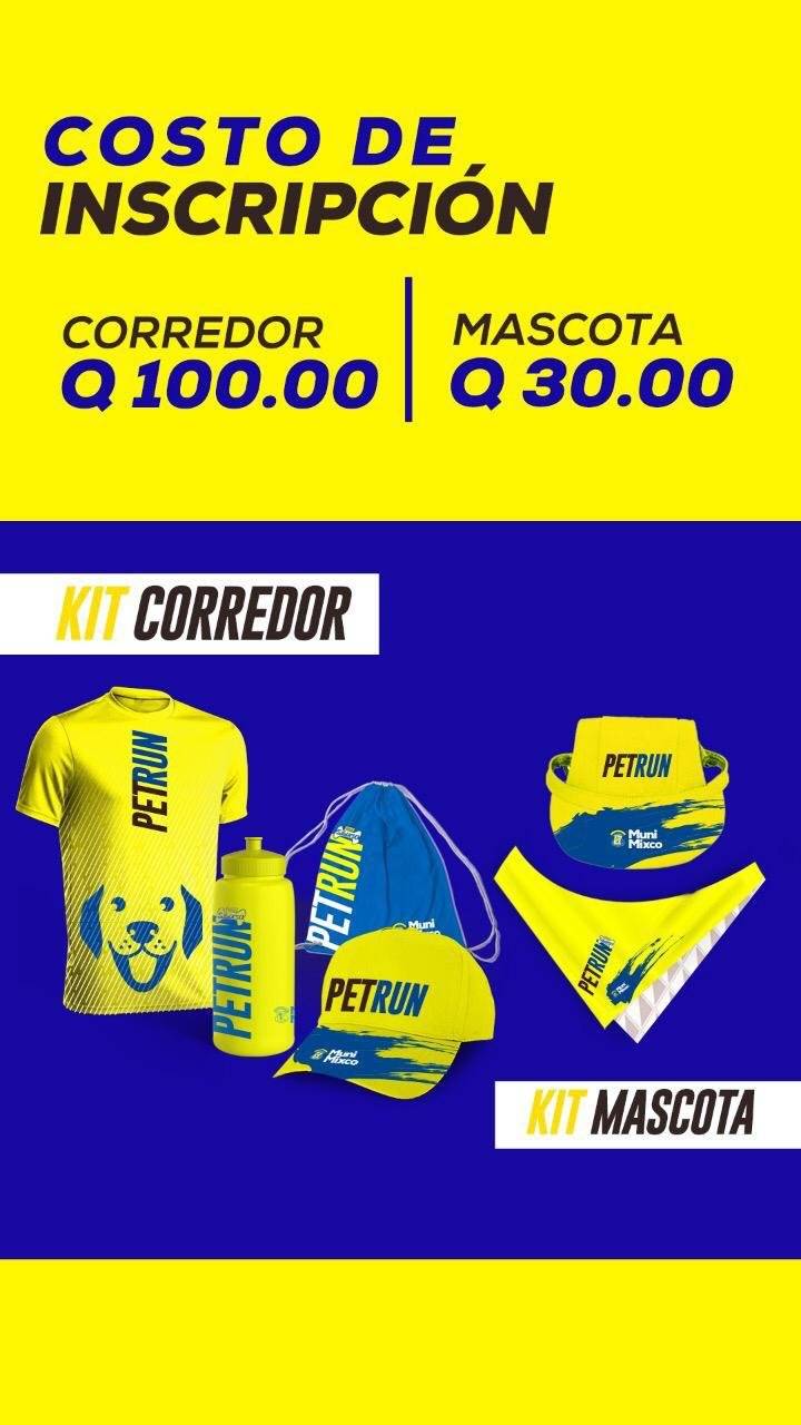 Kit para los competidores de la Pet Run
