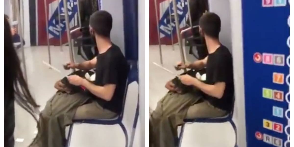 Desató el pánico en el Metro de Madrid: sacó un cuchillo y comenzó a afilarlo frente a la mirada atónita del resto de los pasajeros
