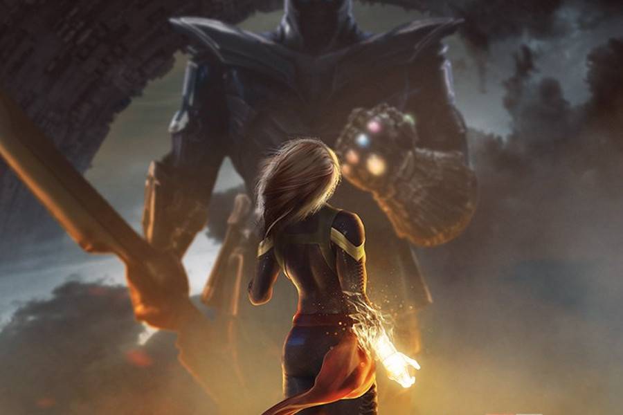 Thanos y Capitana Marvel