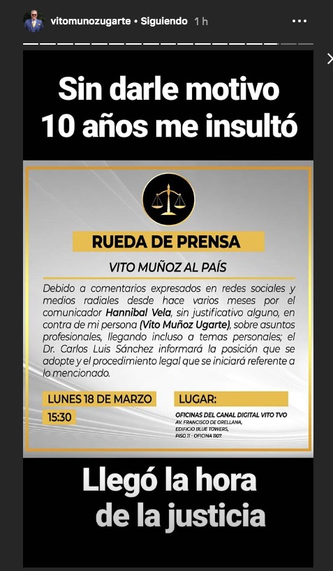 El mensaje de Vito Muñoz