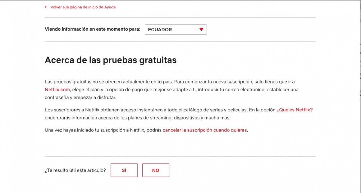 Netflix: Eliminó mes de prueba a estos países