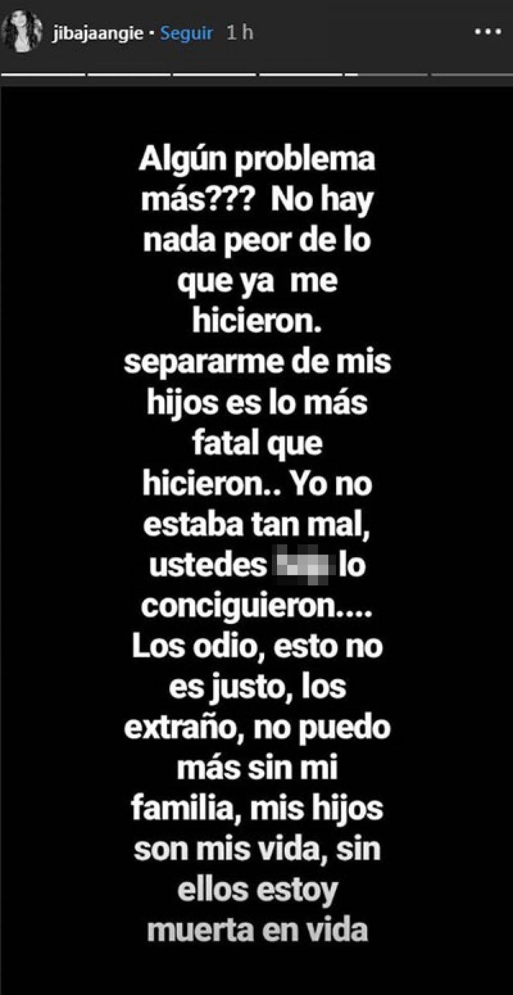 Mensaje Angie Jibaja