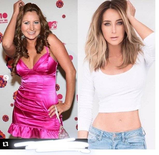 Geraldine Bazán antes y después