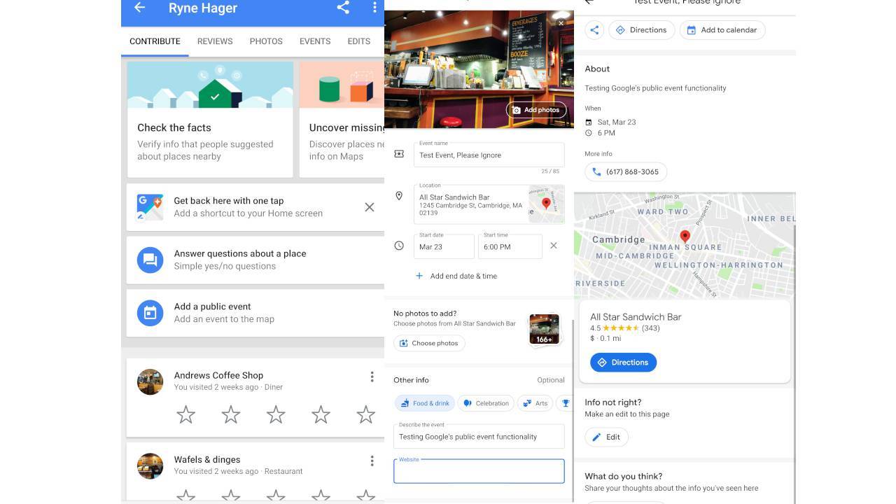 Google Maps se actualizará permitiendo a los usuarios la creación de eventos públicos