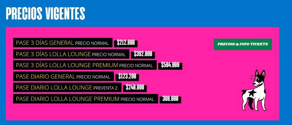 line up lollapalooza 2019 chile