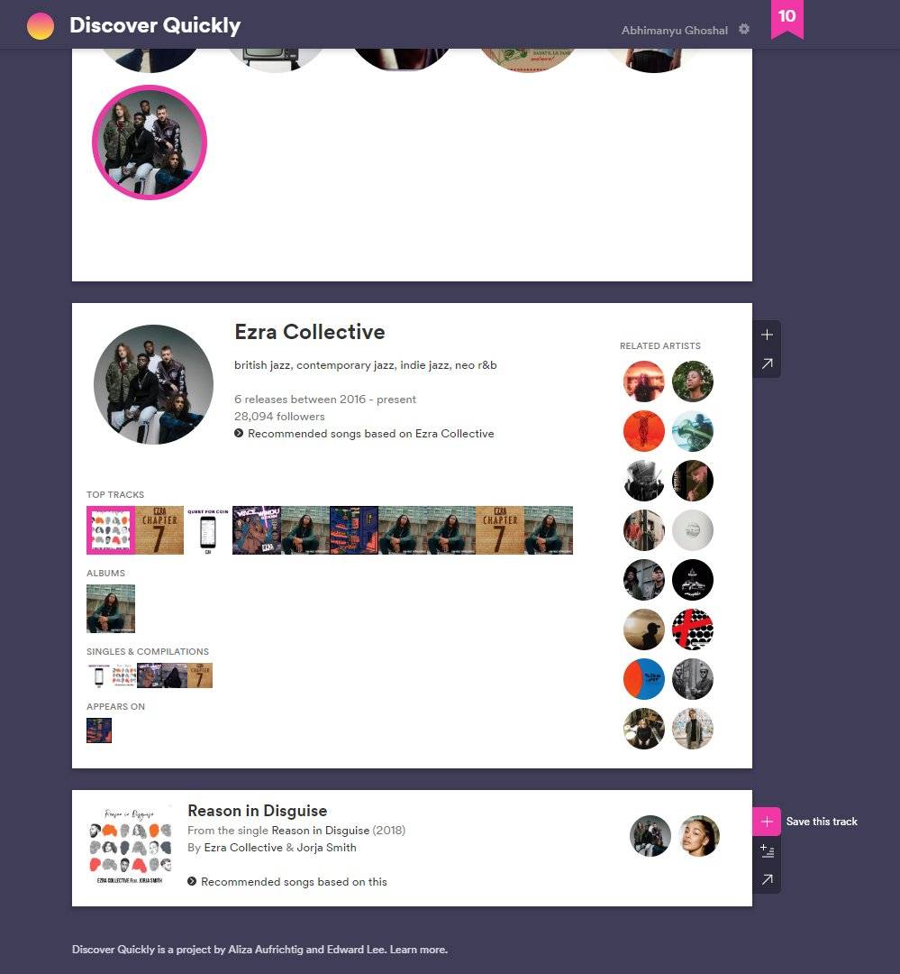 Discover Quickly encuentra música a tu medida en Spotify