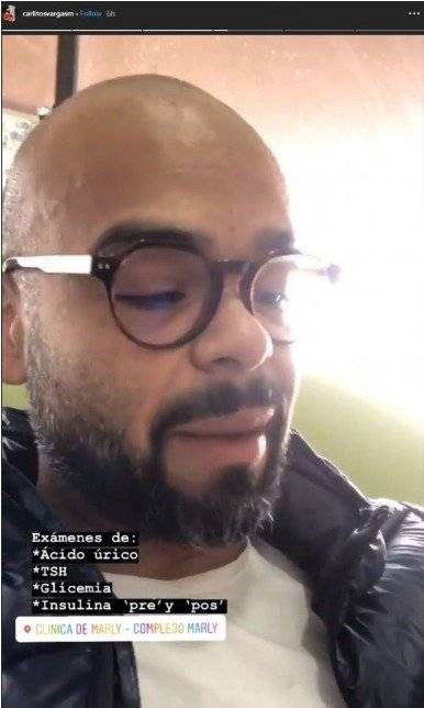 Captura de pantalla Instagram Carlos Vargas