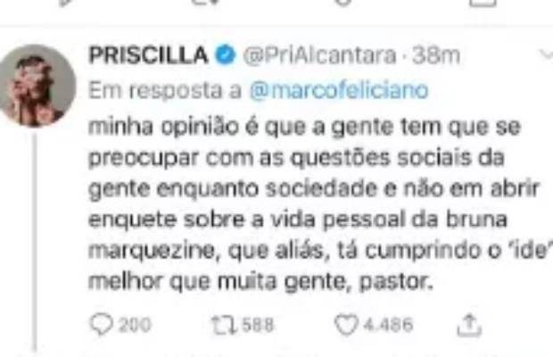 priscilla alcântara tweet
