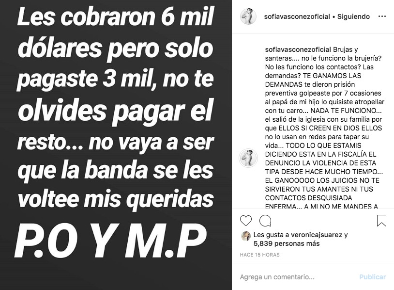 Acusaciones contra Michela Pincay