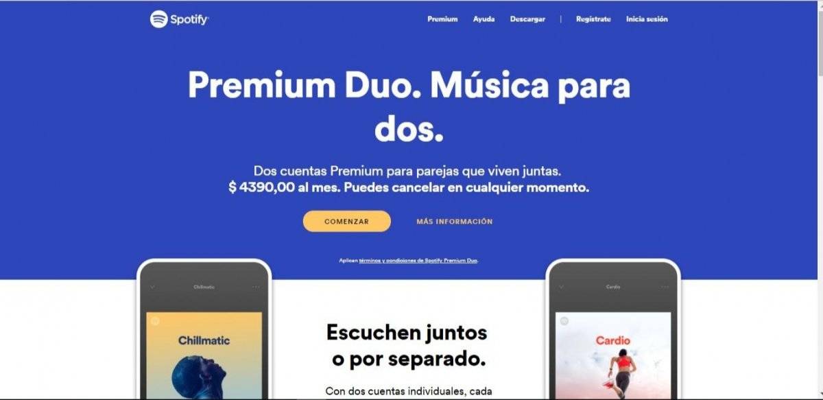 Spotify presenta suscripción Premium Duo: diseñado especialmente para las parejas