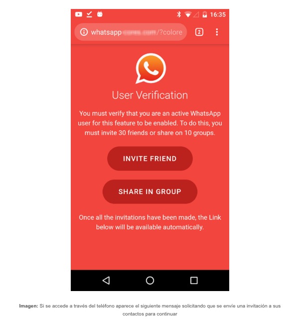Nuevo engaño en WhatsApp