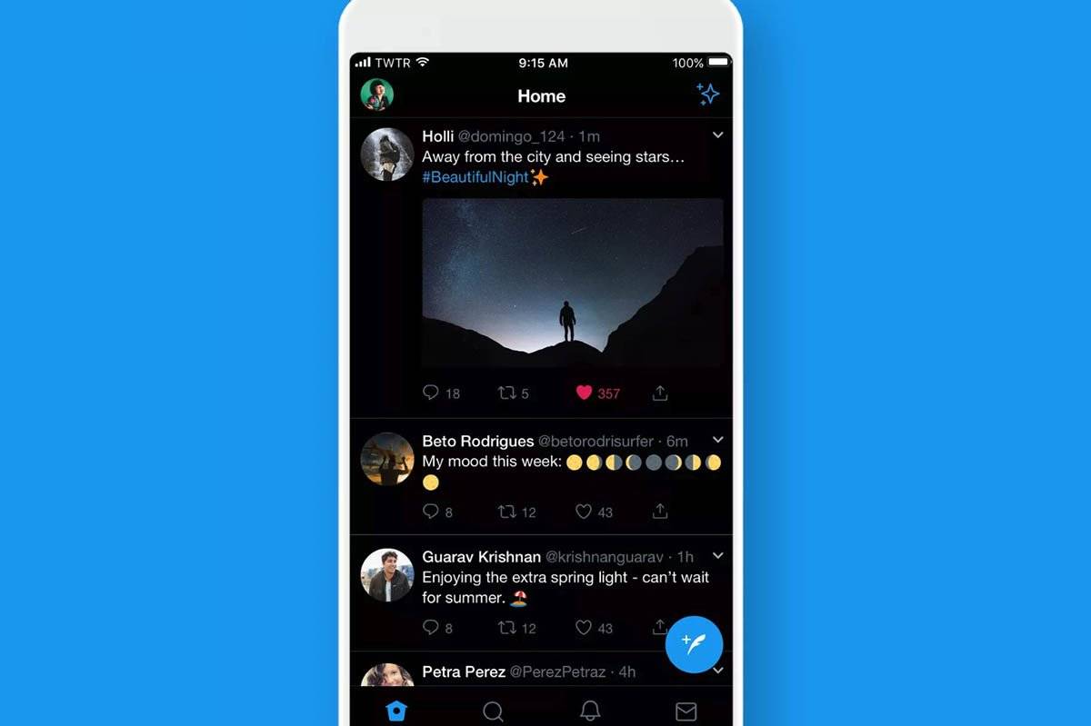 Twitter estrena modo "mas oscuro" el cual integra mejoras con respecto al anterior