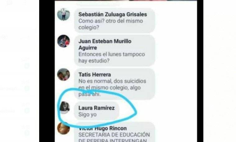 Suicidios colegio Pereira