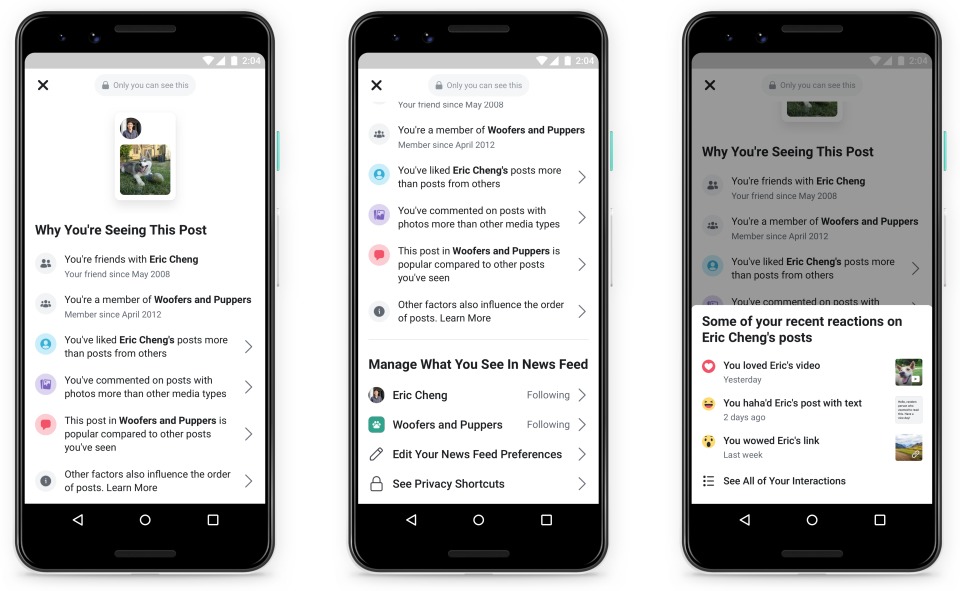 Facebook estrena herramienta que explicará el porqué ves ciertas publicaciones en tu inicio Facebook estrena herramienta que explicará el porqué ves ciertas publicaciones en tu inicio