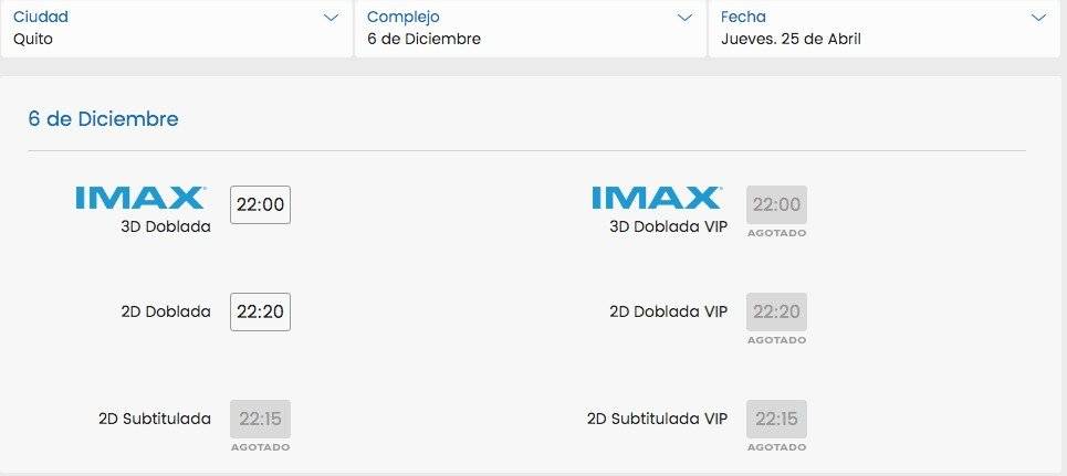 Avengers Endgame: Empezó la preventa para Ecuador