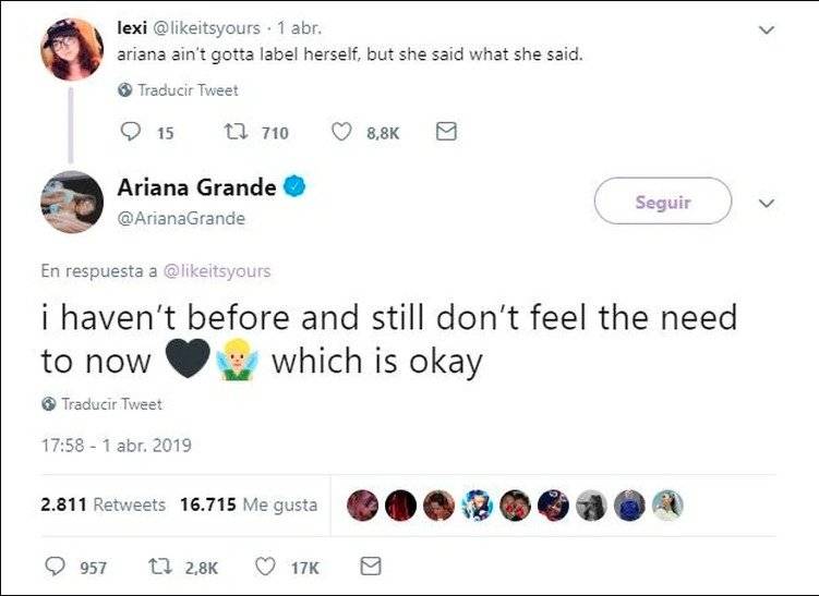 Ariana Grande responde a rumores
