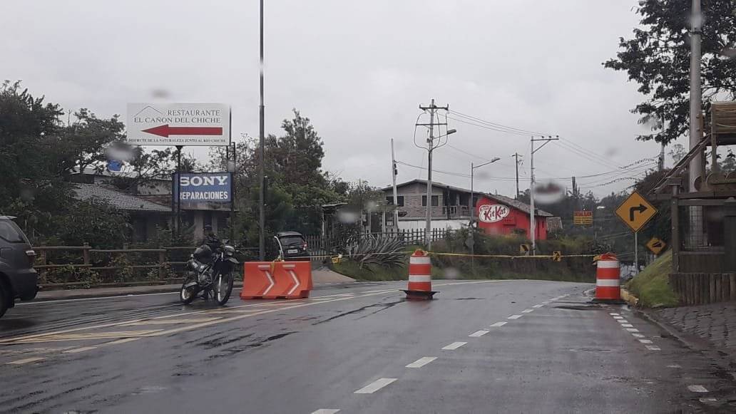 Cierre vía antiguo puente del Chiche