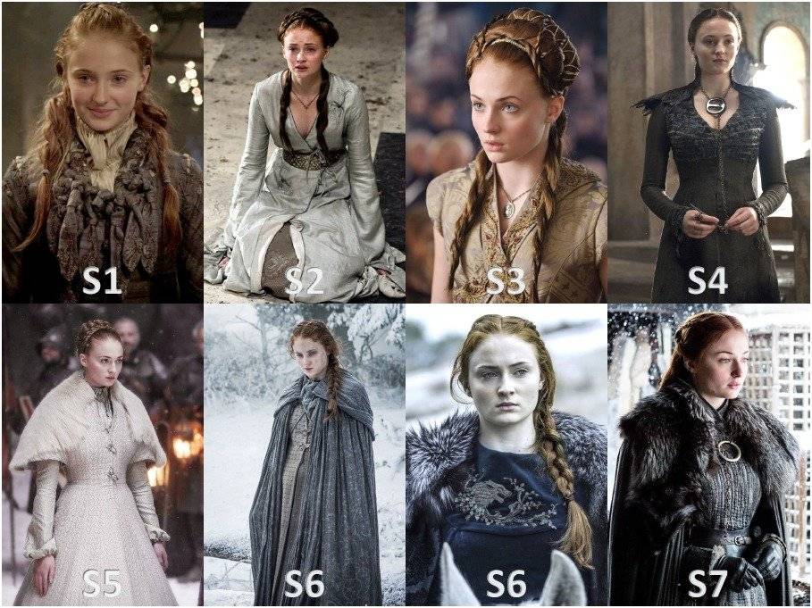sansa stark evolucion estilo