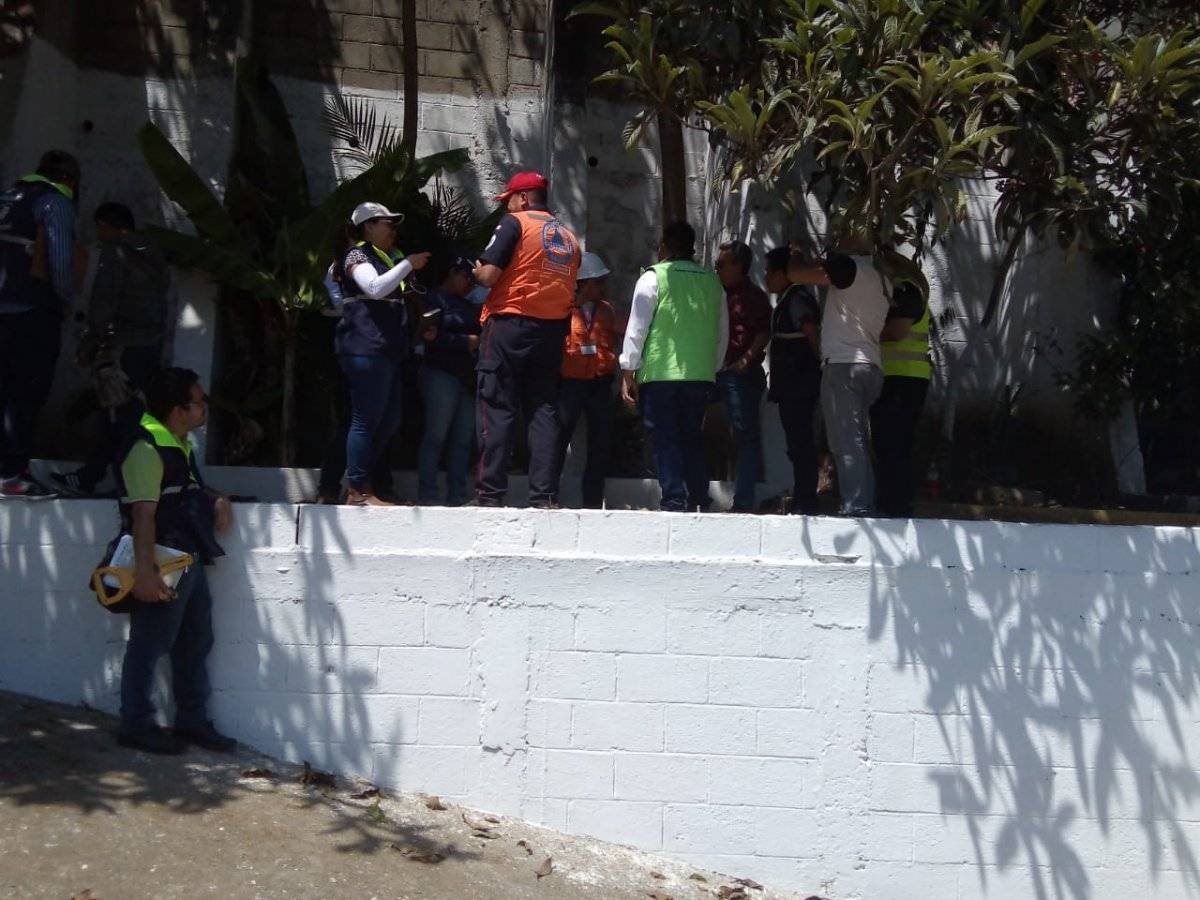 monitoreo de talud en Mixco
