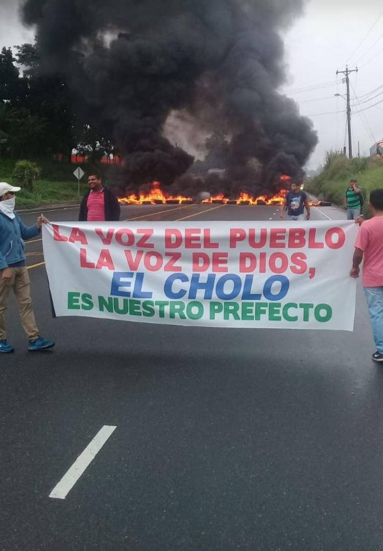 Cerrada la vía Buena Fe-Quevedo por manifestación