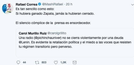Tuit de Correa