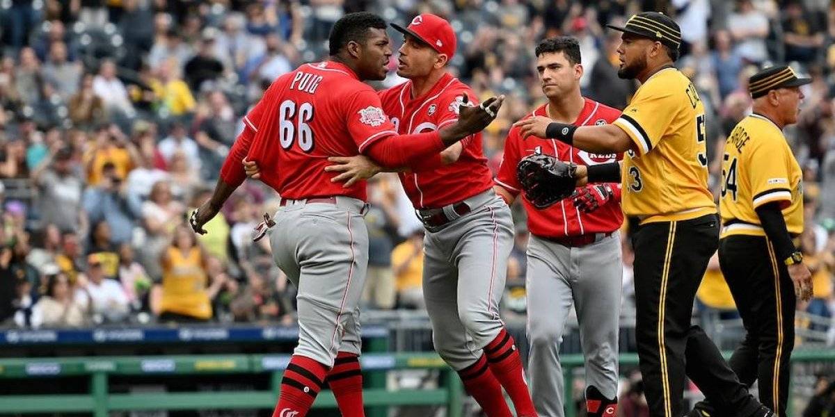 Yasiel Puig, uno de cinco expulsados por bronca entre Rojos y Piratas