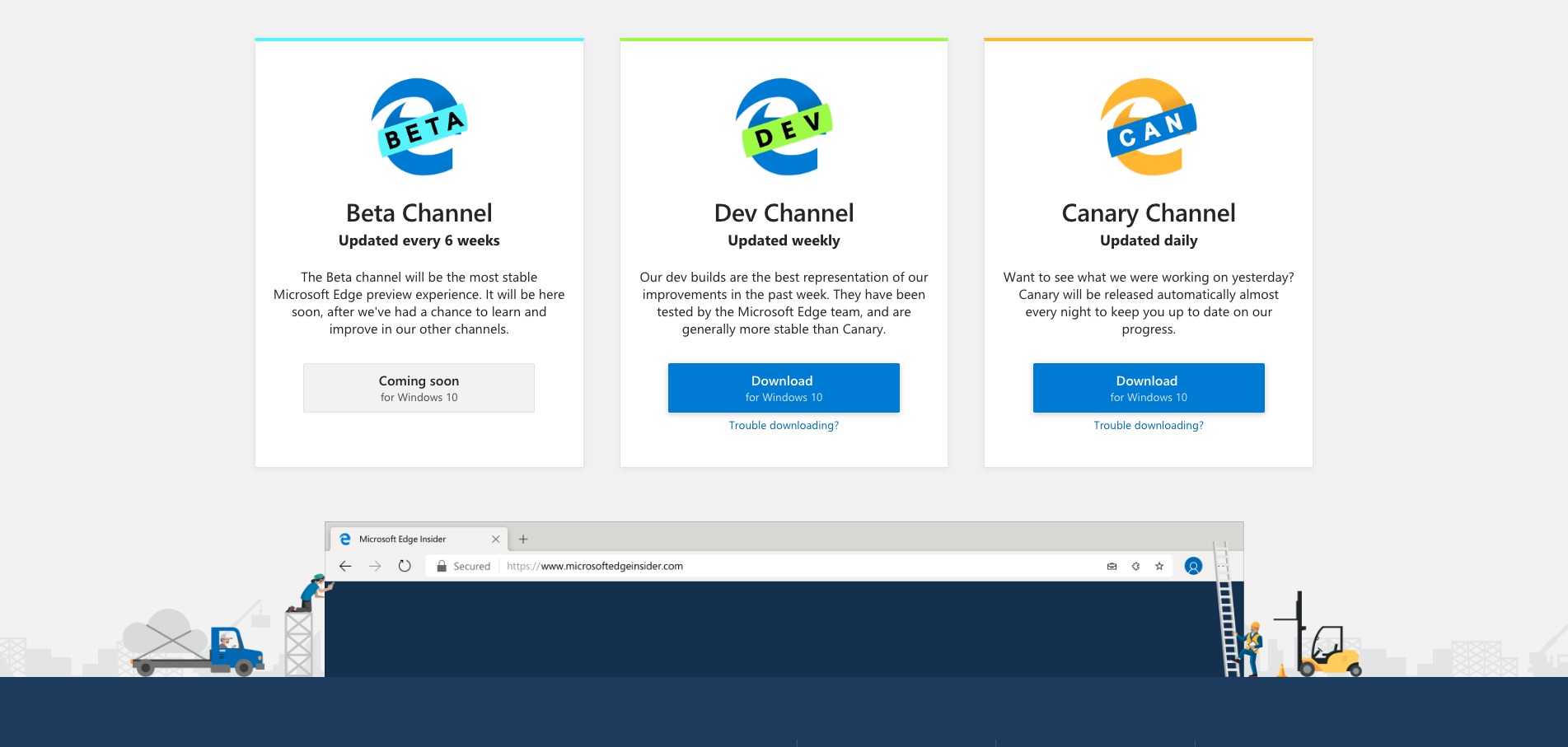 Microsoft lanza las primeras builds de su navegador Edge basadas en Chromium Microsoft lanza las primeras builds de su navegador Edge basadas en Chromium