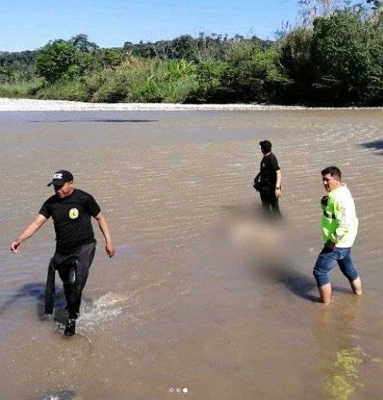 Recuperación del cuerpo de Manuel Tundidor que fue arrastrado por el río Jatunyacu el pasado viernes