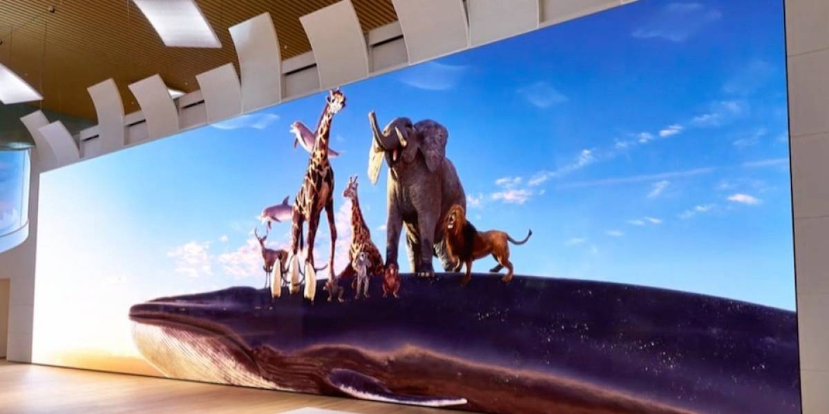 ¿No será mucho? Sony revela un televisor 16K "Crystal LED" de veinte metros de largo
