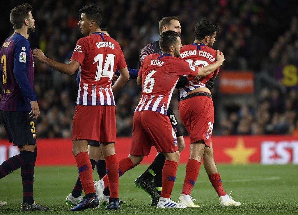 Diego Costa expulsado contra el Barcelona