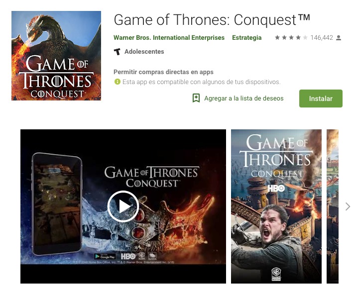 Game of Thrones Videojuegos Game of Thrones Videojuegos