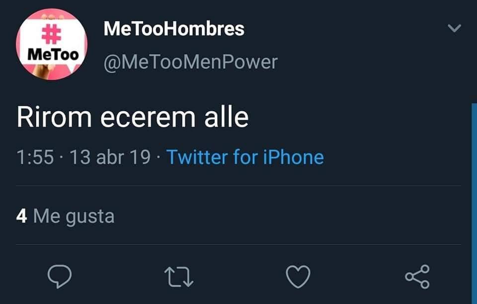 La cuenta @MeTooMenPower en Twitter llama a matar a supuesta denunciante de Vega-Gil La cuenta @MeTooMenPower en Twitter llama a matar a supuesta denunciante de Vega-Gil