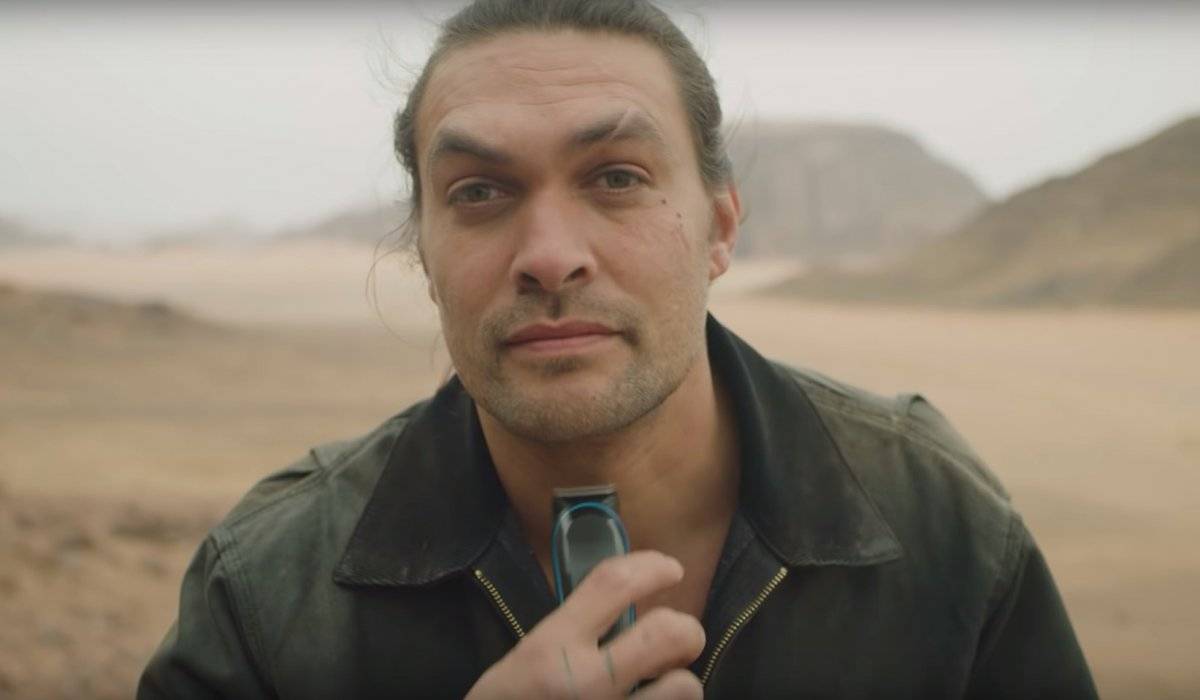 Momoa quedó así tras quitarse la barba