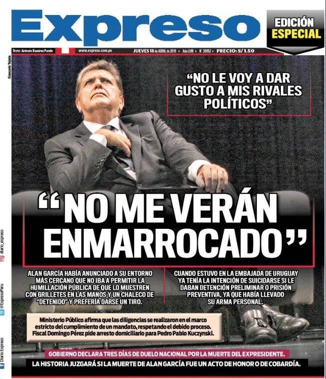 Alan garcía portada