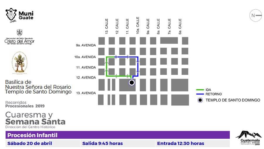 Recorrido de Santo Entierro infantil de Santo Domingo