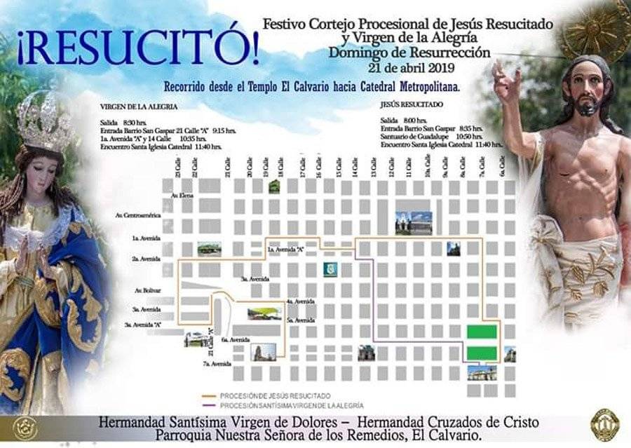 Recorrido de Jesús Resucitado de El Calvario