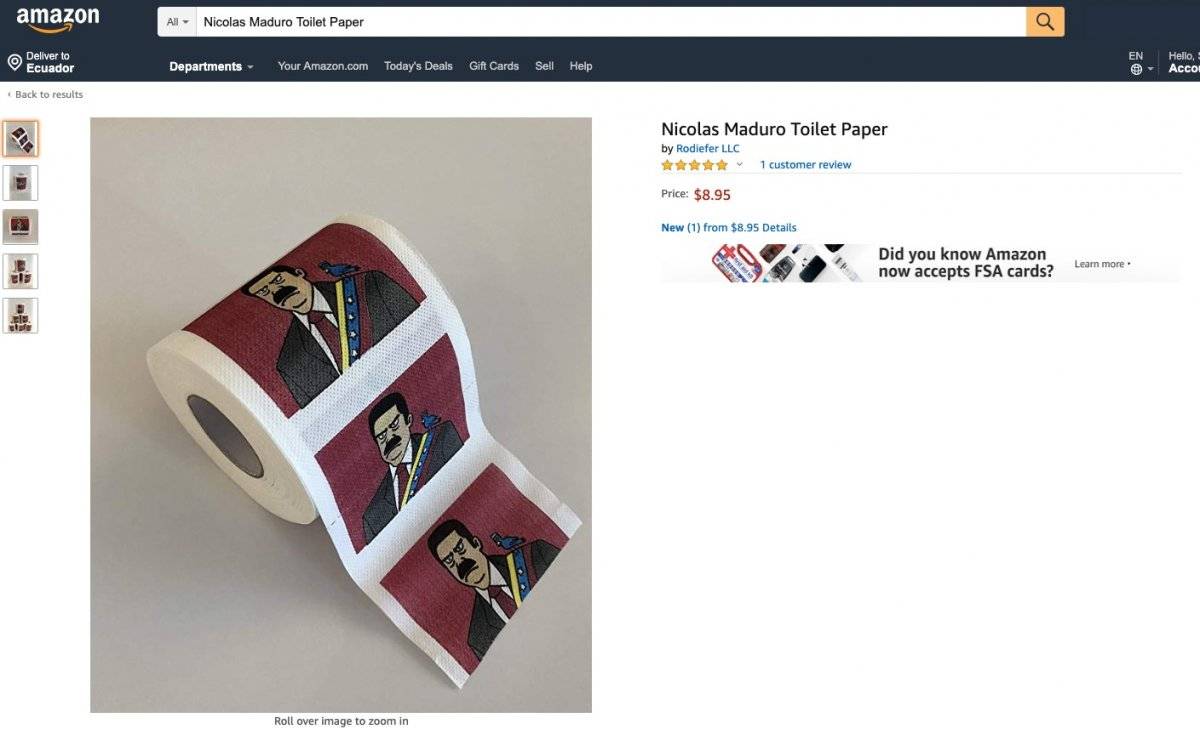 Nicolás Maduro, papel higiénico