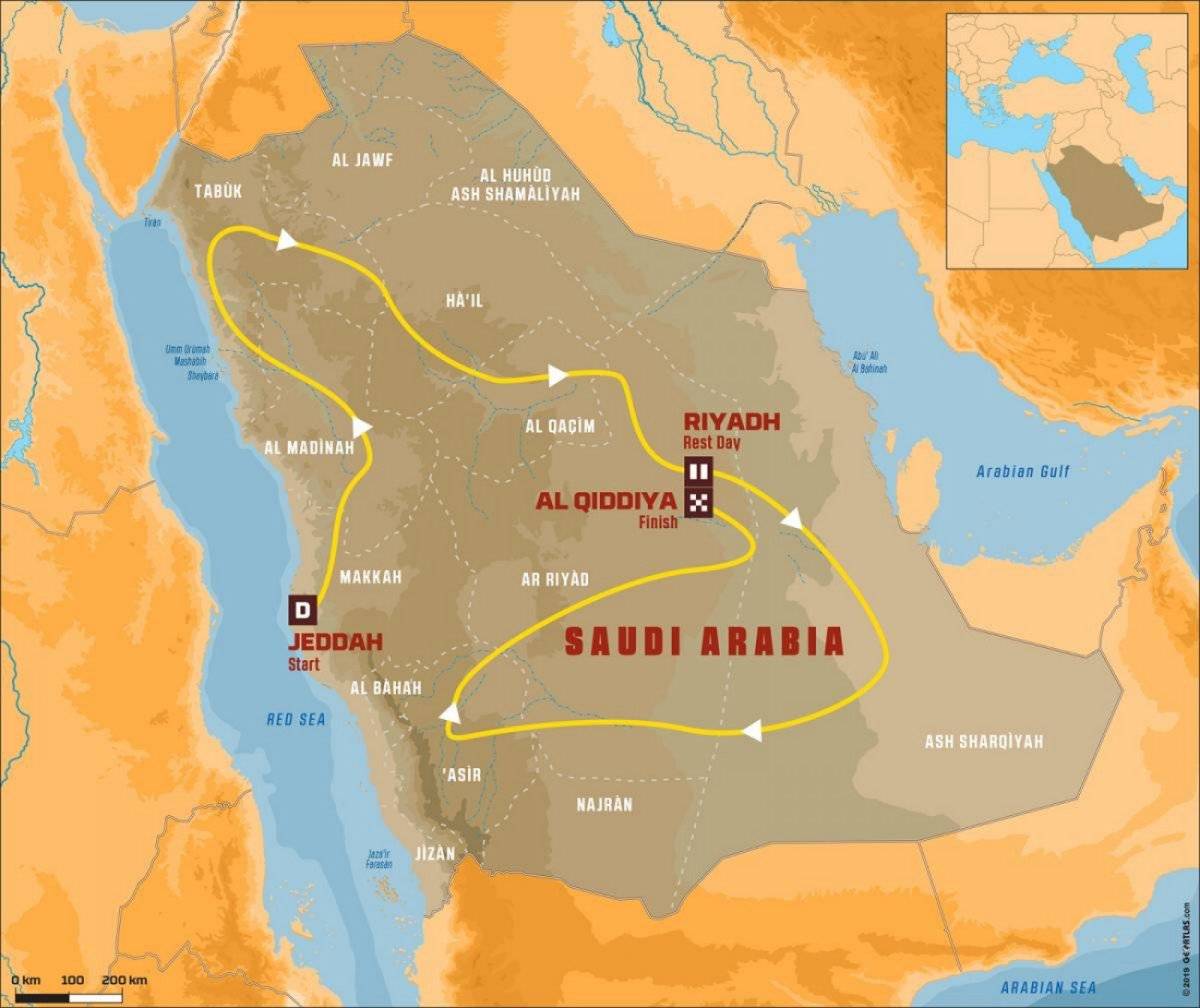 Dakar 2020 mapa