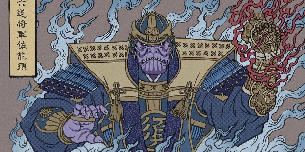 Vean a los personajes de Avengers: Endgame dibujados al estilo japonés Ukiyo-e