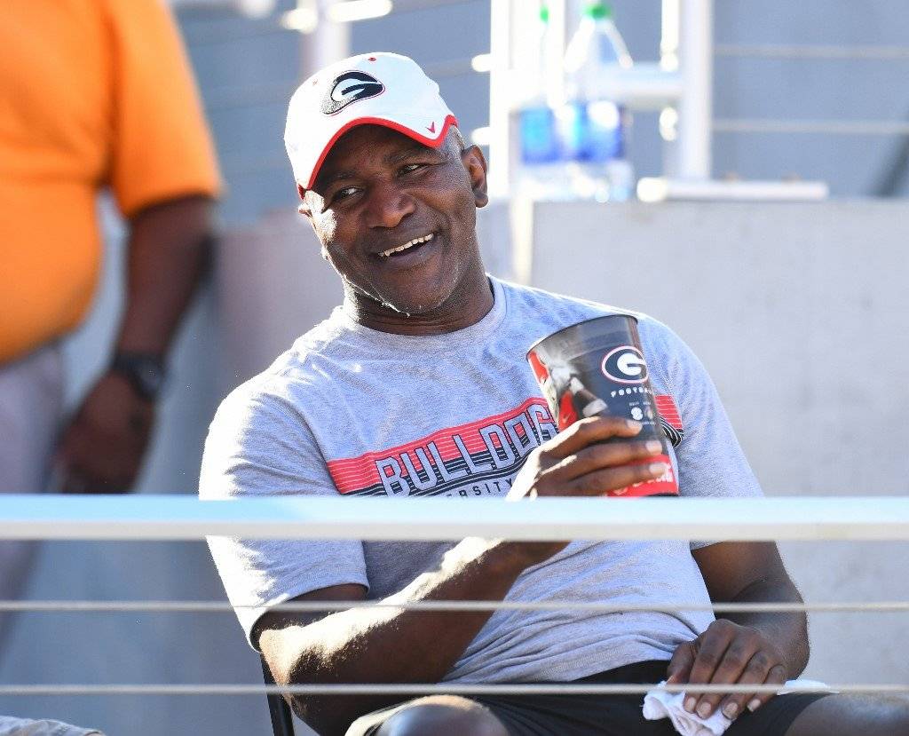 Evander Holyfield apoyando a su hijo