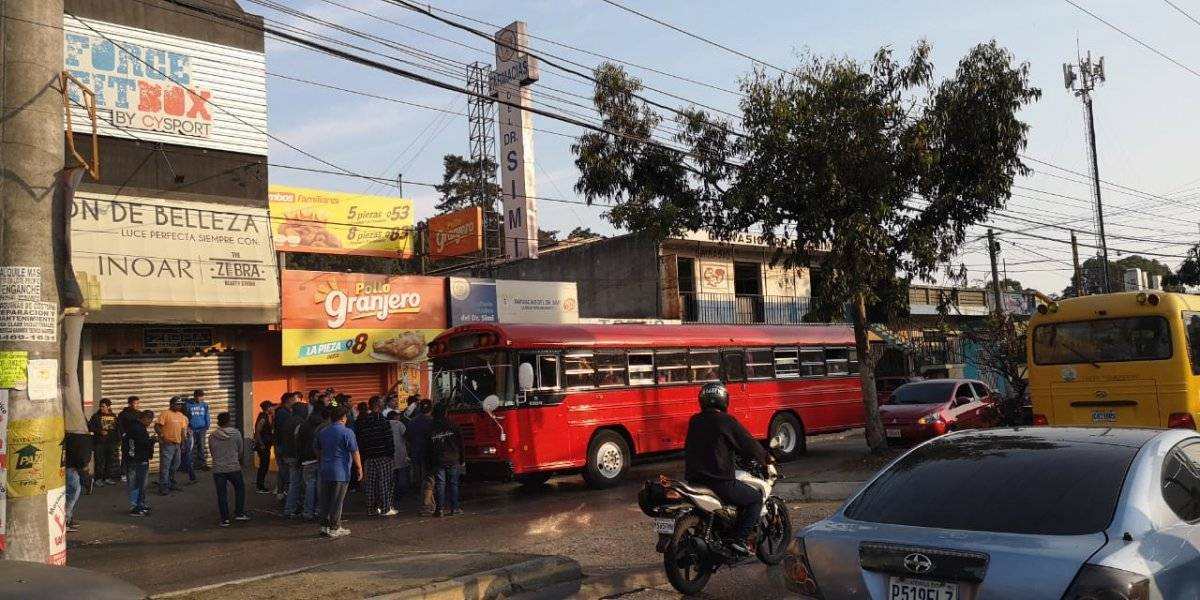 paro de buses en El Milagro