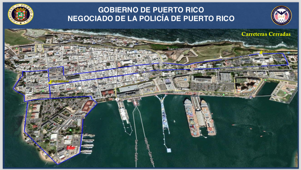 Mapa calles cerradas Día del Trabajo
