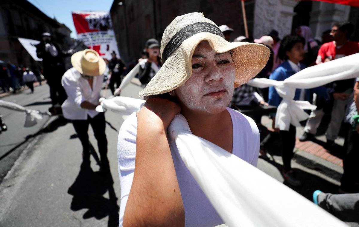 Trabajadores marchan en Ecuador contra FMI, corrupción y por trabajo digno