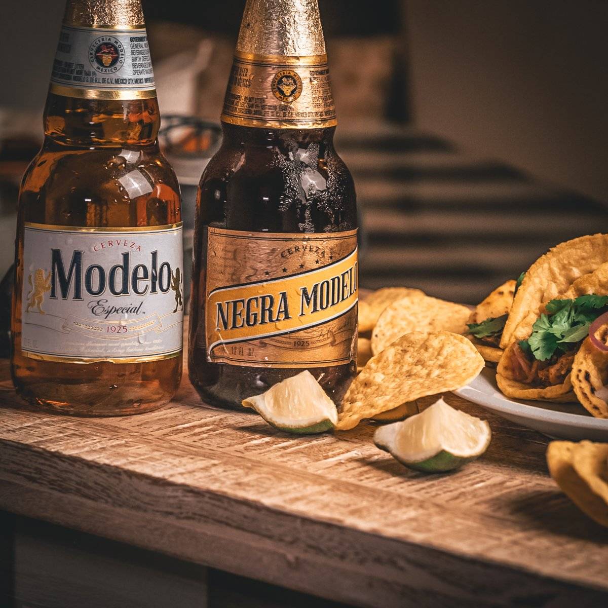 cerveza modelo comida