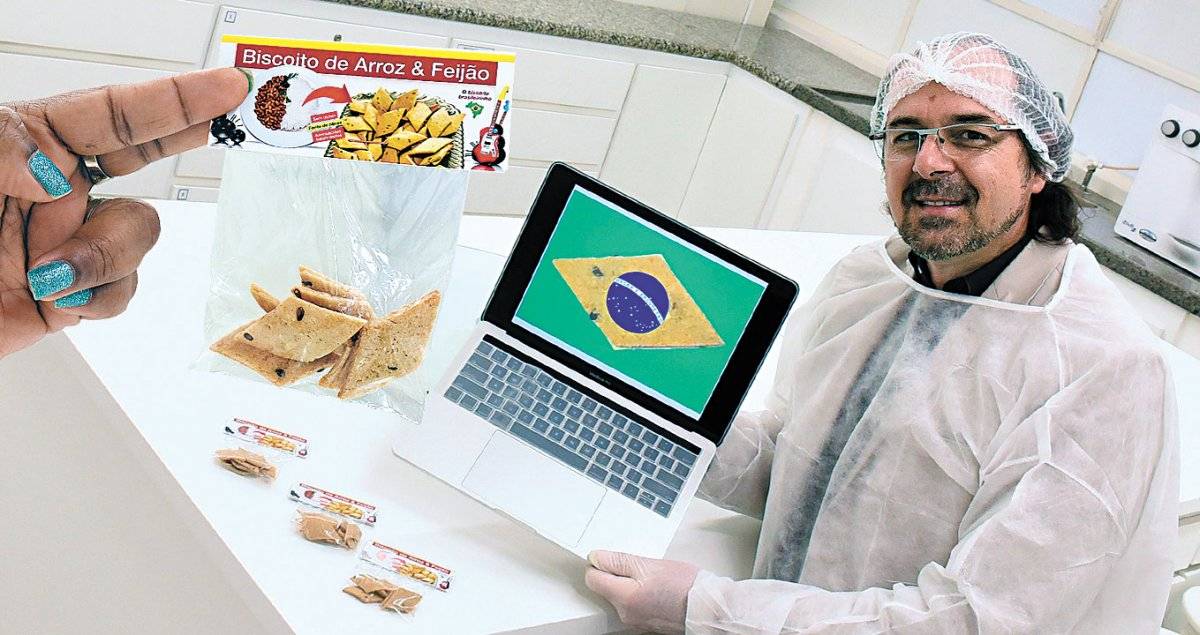 biscoito de arroz e feijão