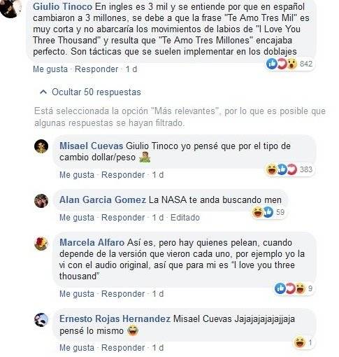 Captura de pantalla frase Avengers