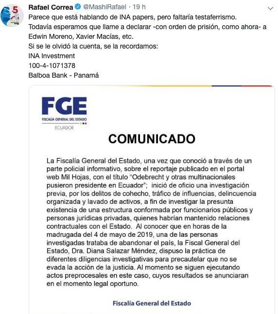 Tuit de Correa